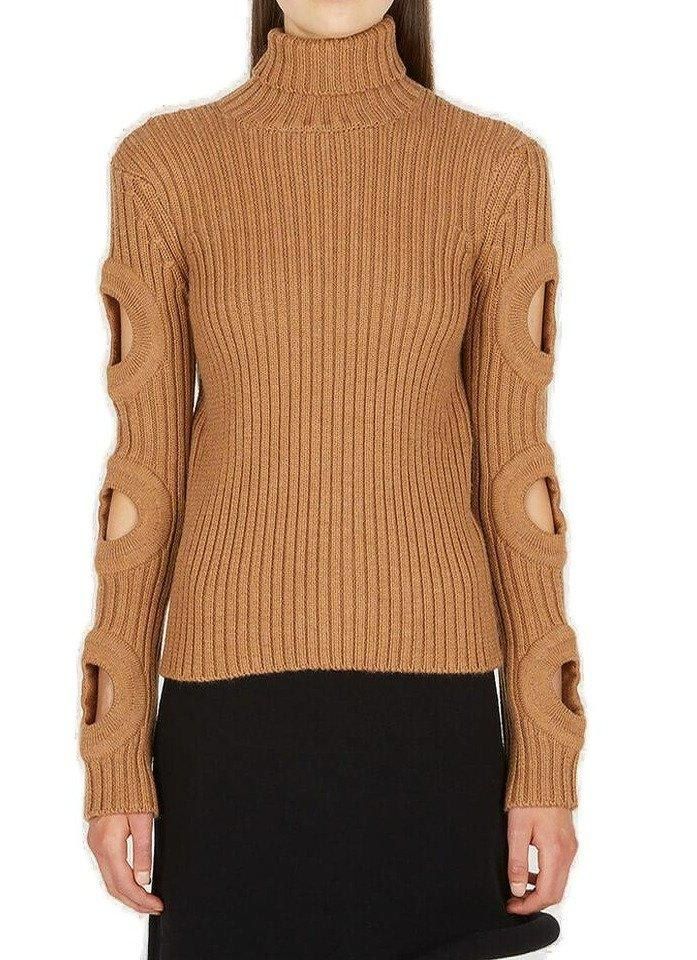 Cut-Out Detailed High-Neck Jumper