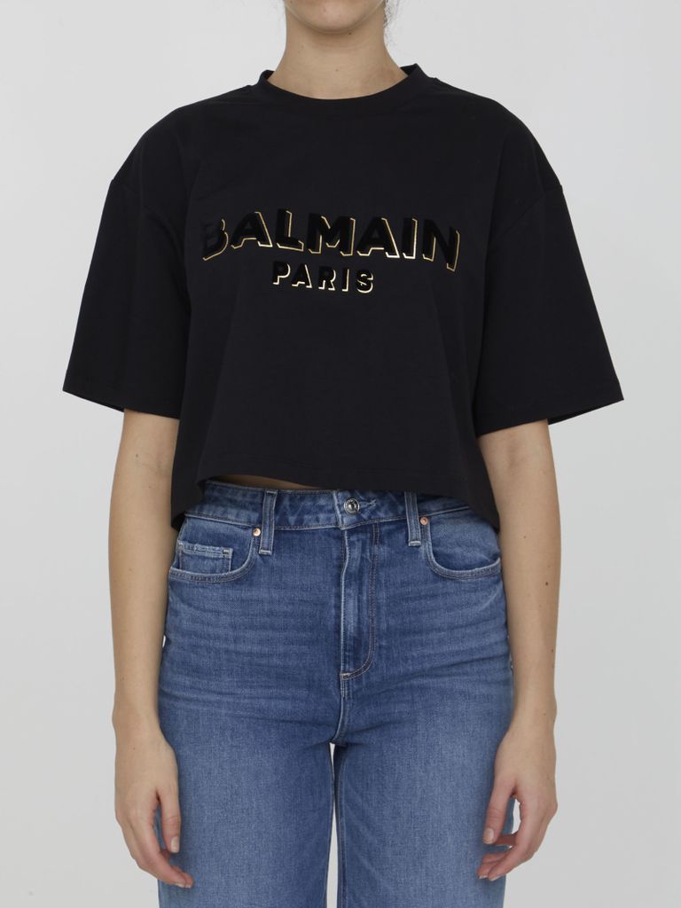 Cropped T-Shirt With Logo