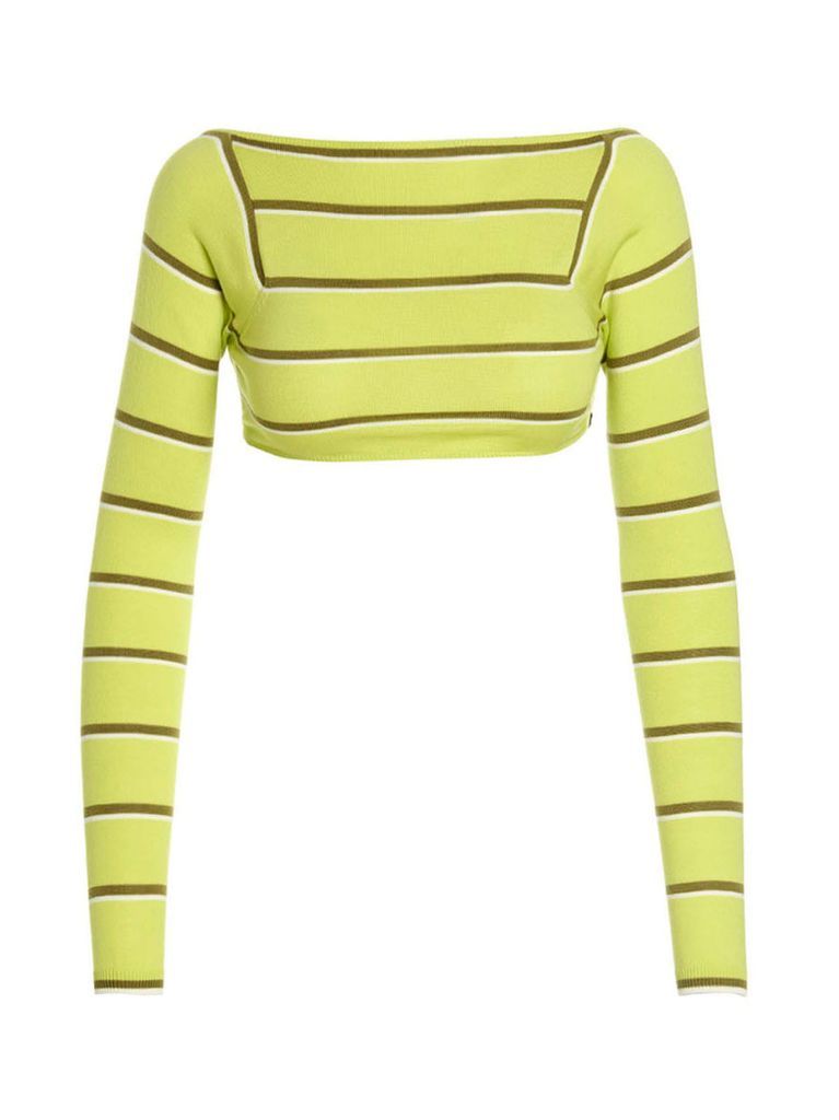 Cut-Out Cropped Sweater