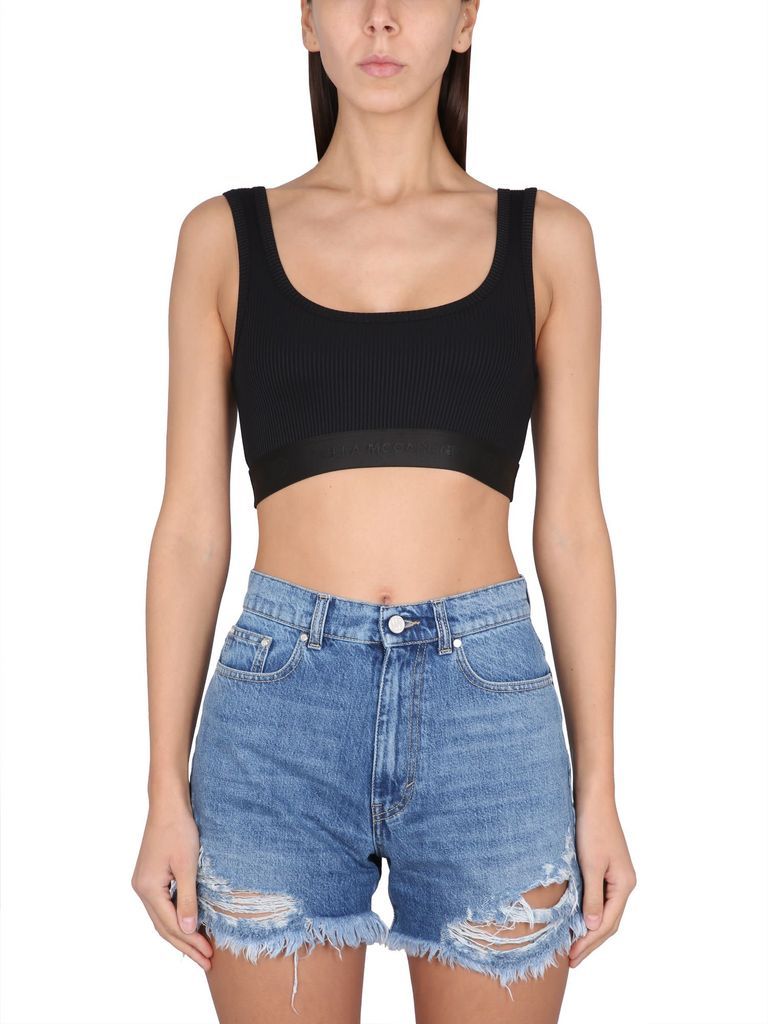 Crop Top With Ribbon S Wave