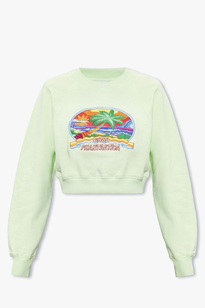 Cropped Sweatshirt With Patch