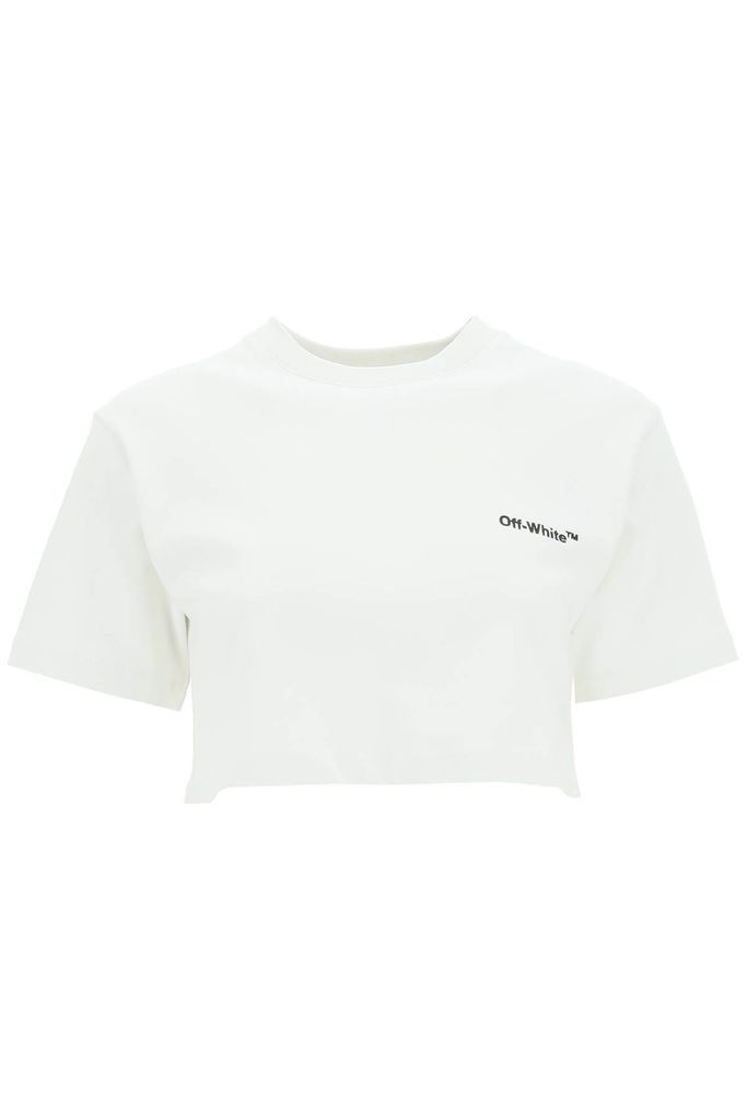 Cropped T-Shirt With Logo Embroidery