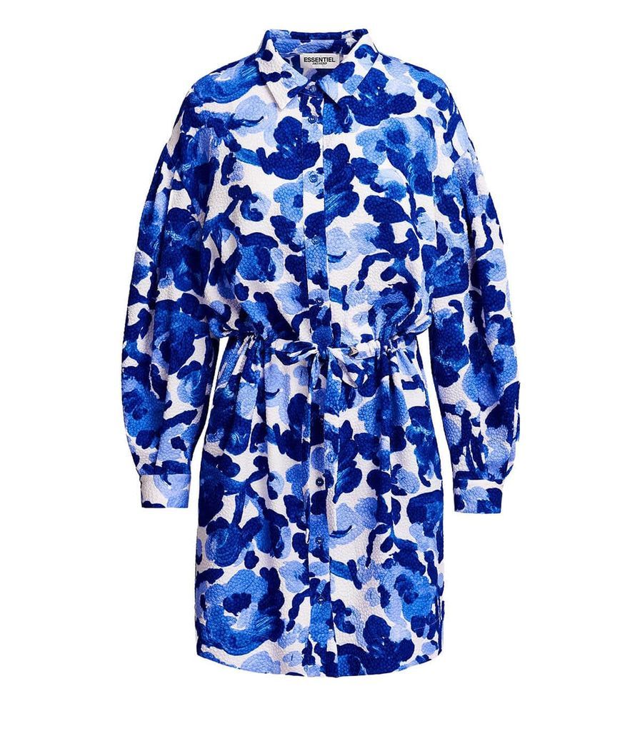 Dabby Blue Floral Shirt Dress