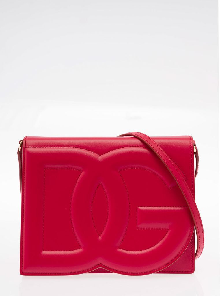 Dg Logo Bag Red Crossbody Bag In Leather Woman Dolce & Gabbana