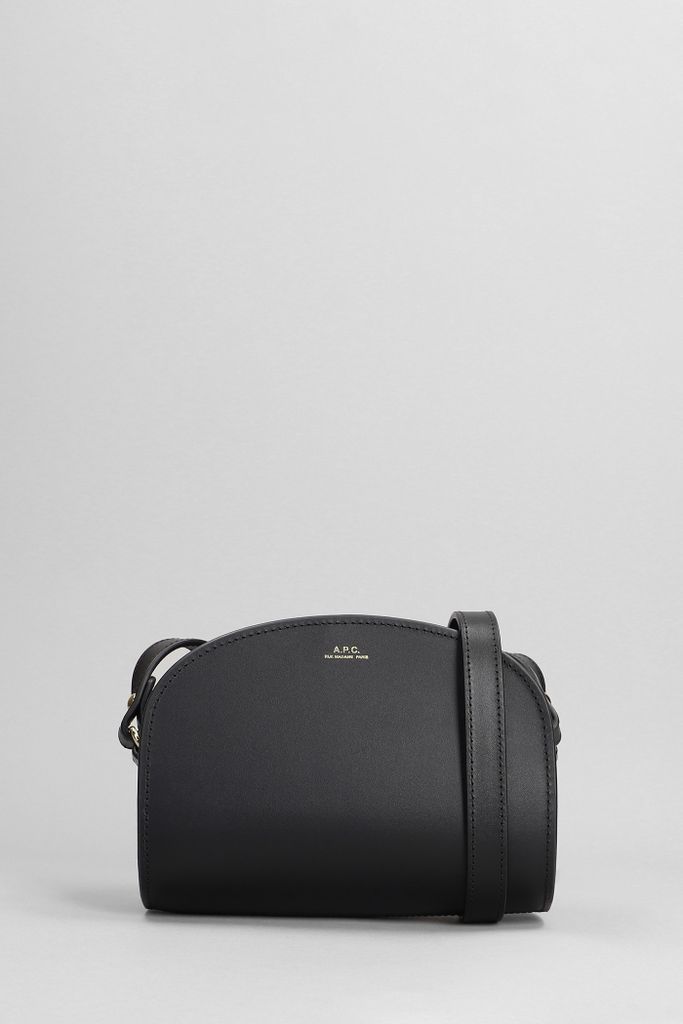 Demi Lune Shoulder Bag In Black Leather