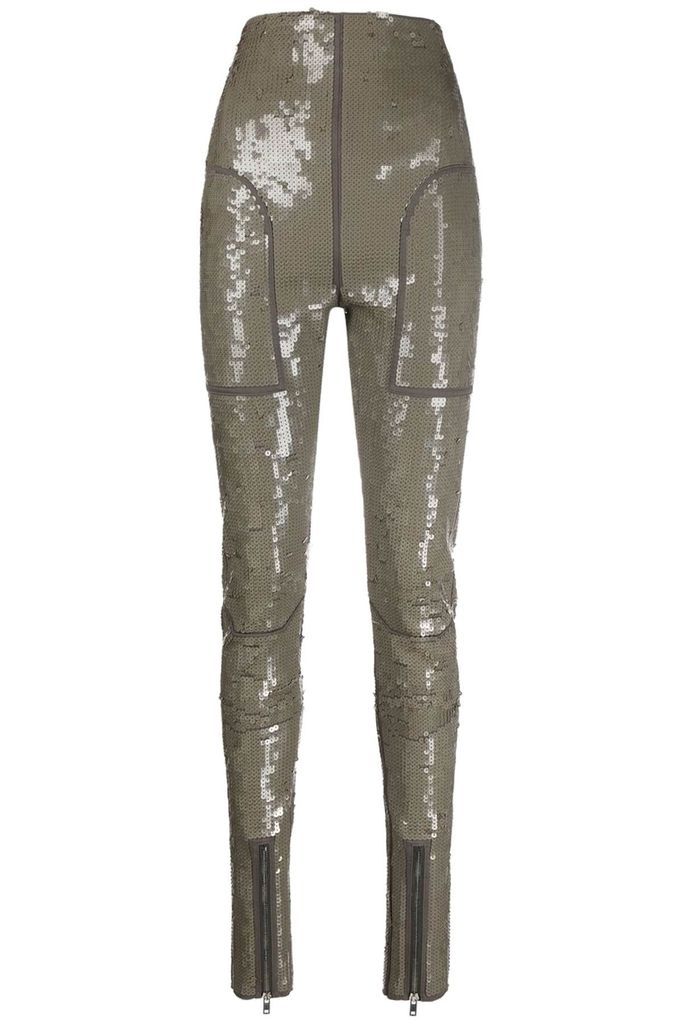 Dirt Waist Sequined Denim Leggigns