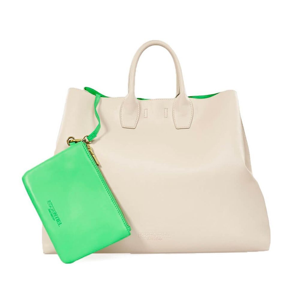 Doolittle Ecru Green Shopping Bag