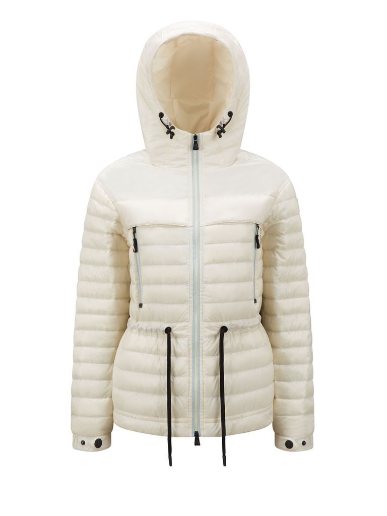 Down Jacket With Hood And Drawstring