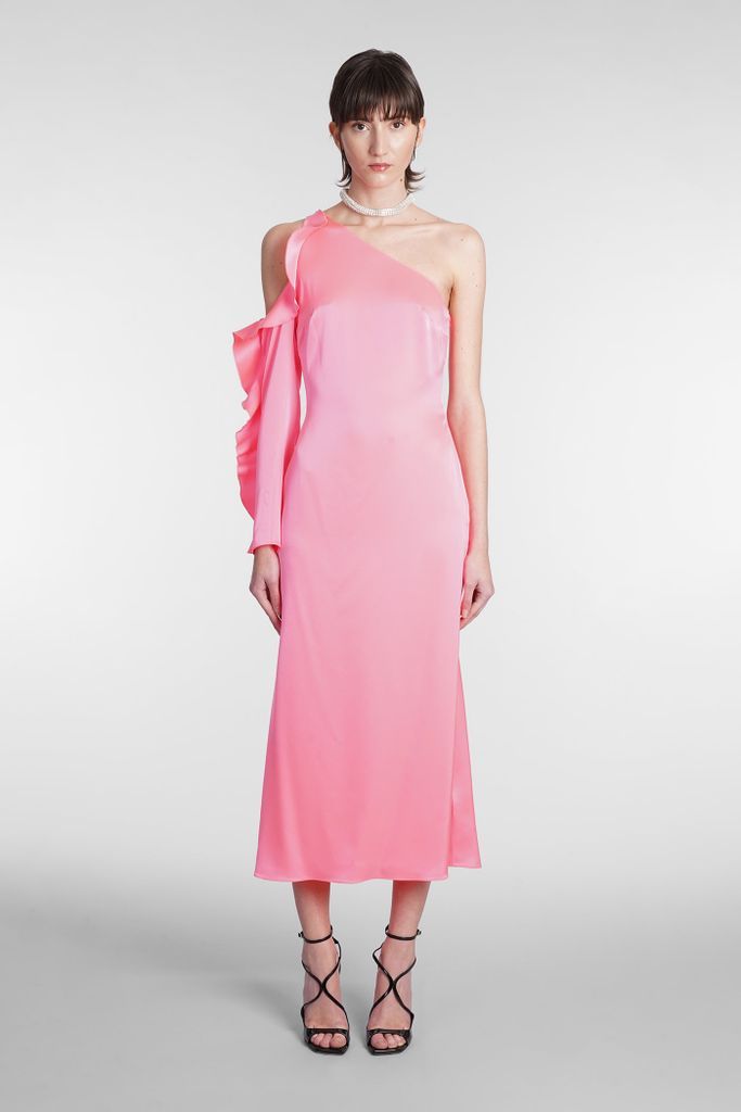 Dress In Rose-Pink Acetate