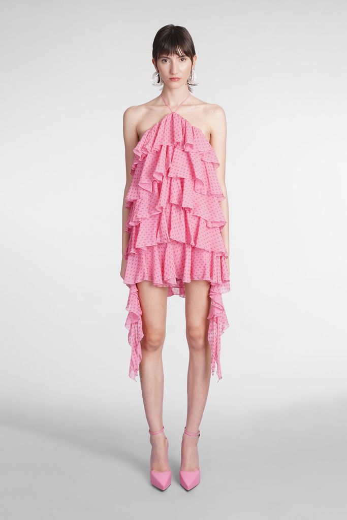 Dress In Rose-Pink Silk