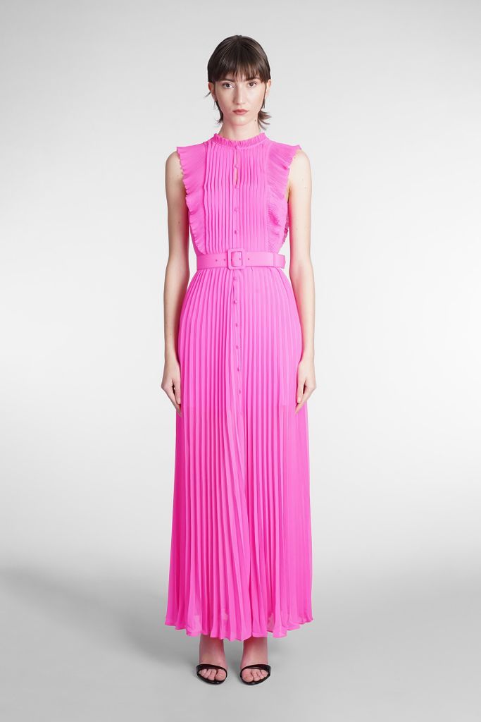Dress In Rose-Pink Polyester