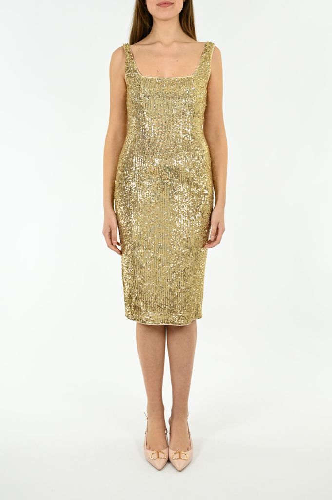 Dress With Sequin Embroidery Father