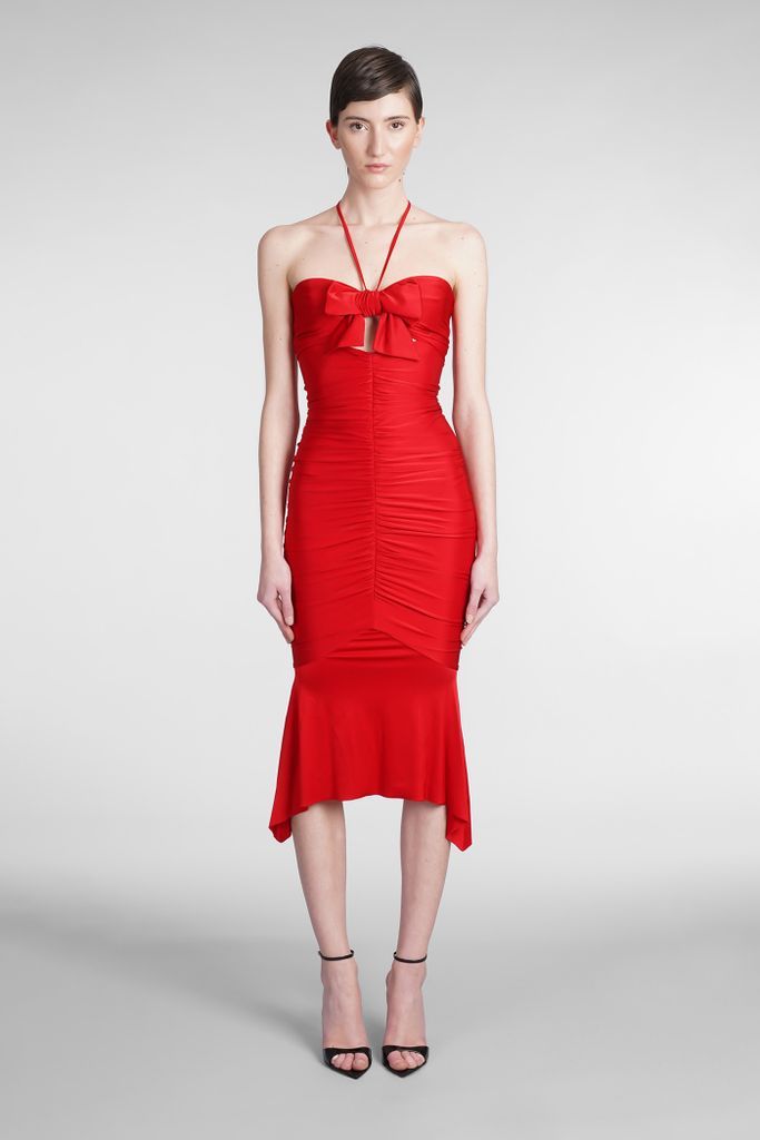Dress In Red Viscose