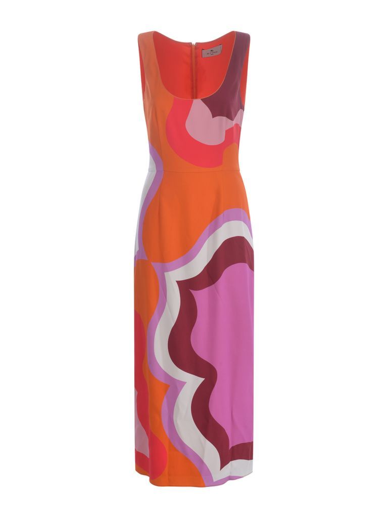 Dress Sheath Etro Color Block In Stretch Viscose