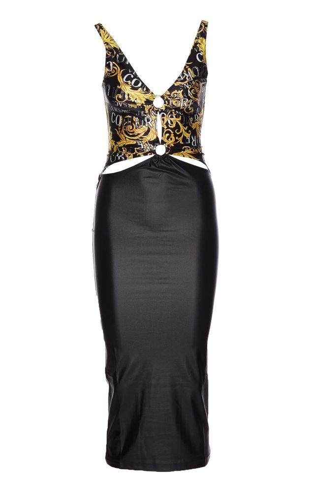 Dress With Logo Couture Print
