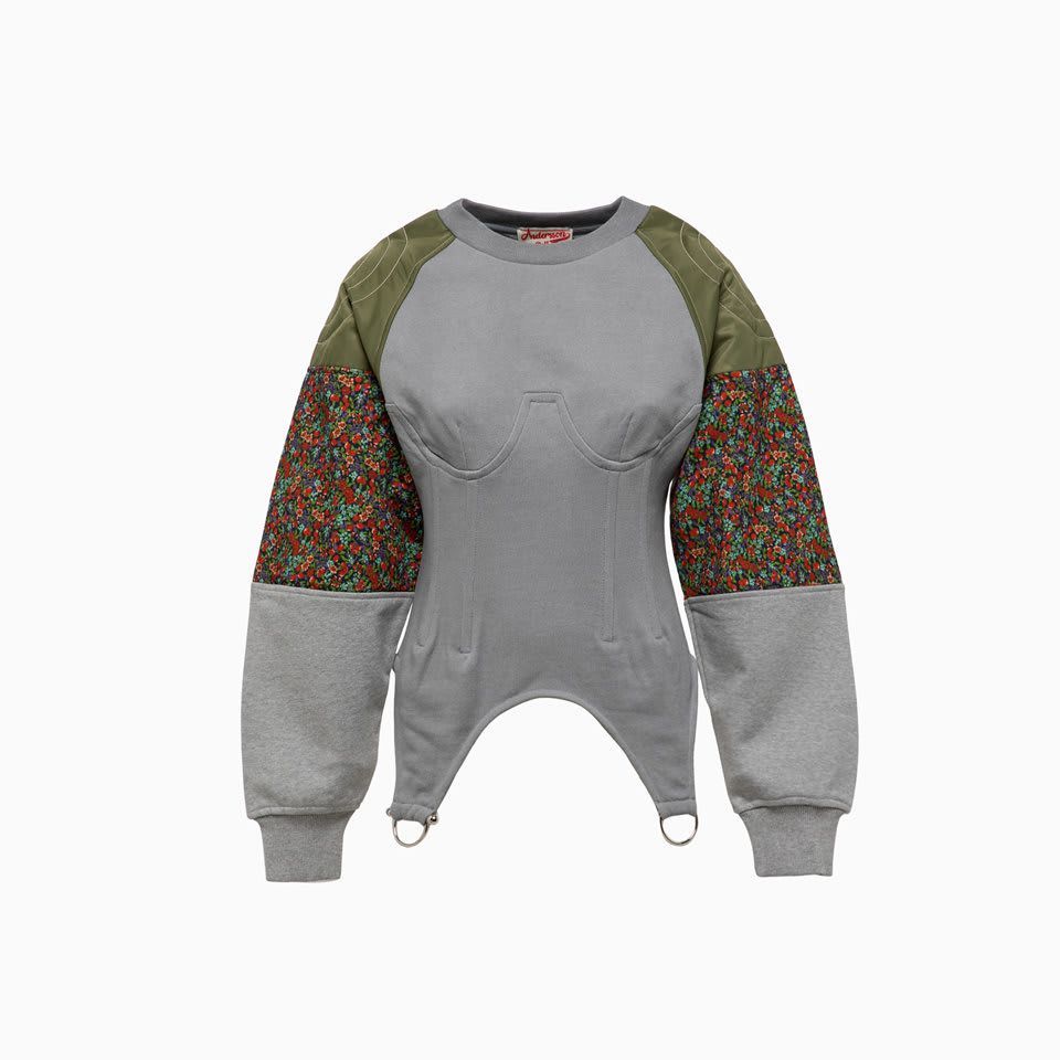 Fabric Combination Sweatshirt