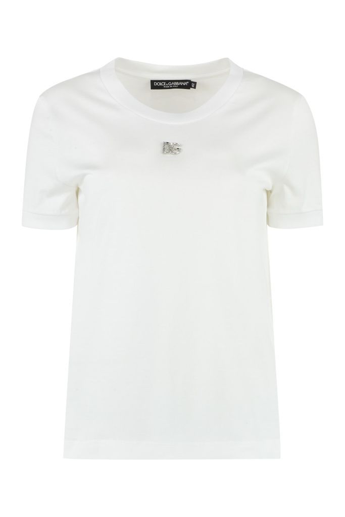 Embellished Logo Cotton T-Shirt
