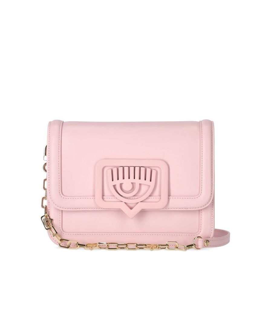 Eyelike Buckle Light Pink Crossbody Bag