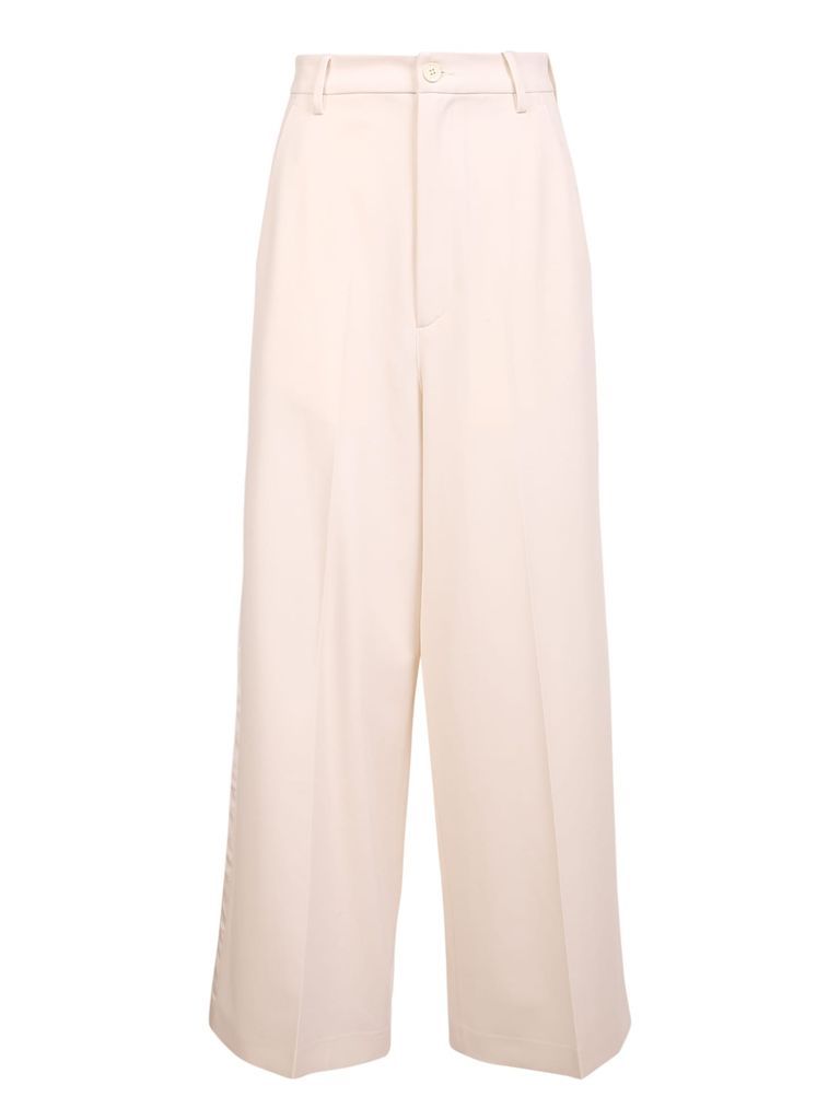 Flared Wide-Leg Trousers
