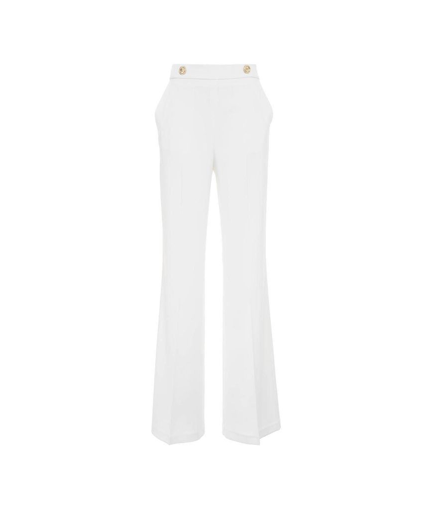 Flared Buttoned Tailored Pants