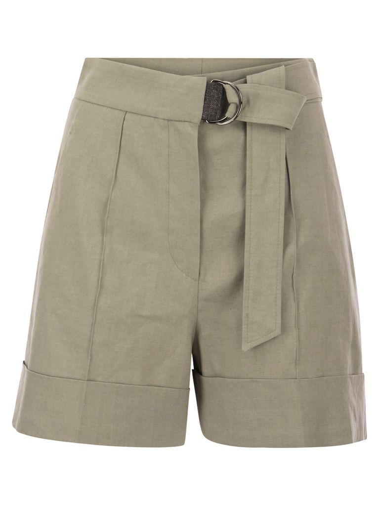 Fluid Linen Comfort Tailored Shorts