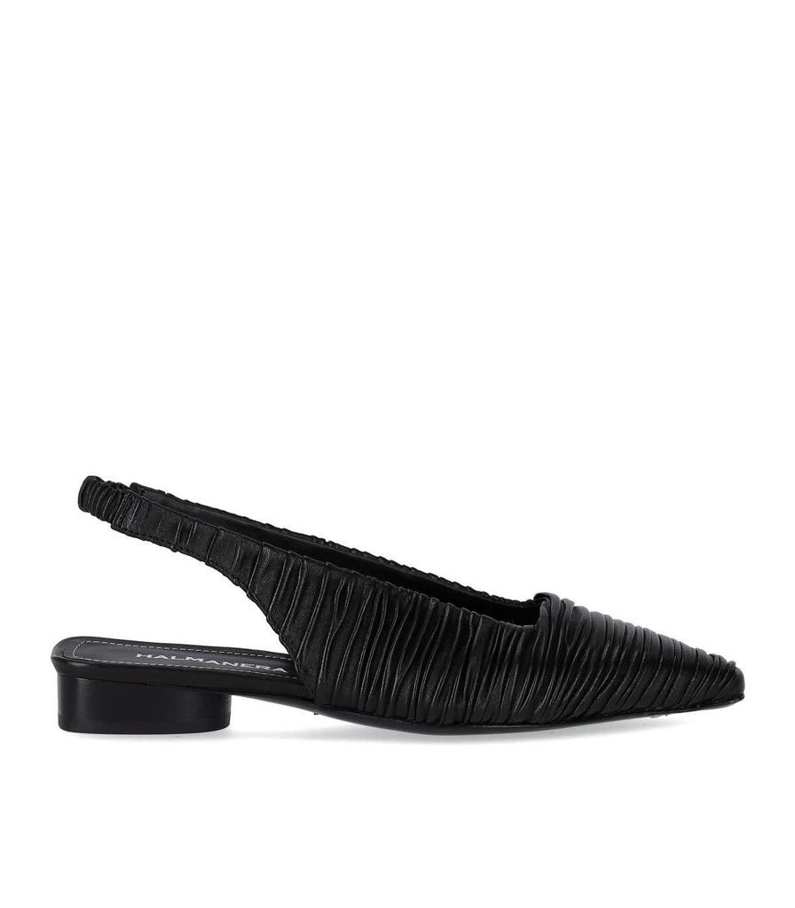 Fold Black Slingback Ballet Flat Shoe