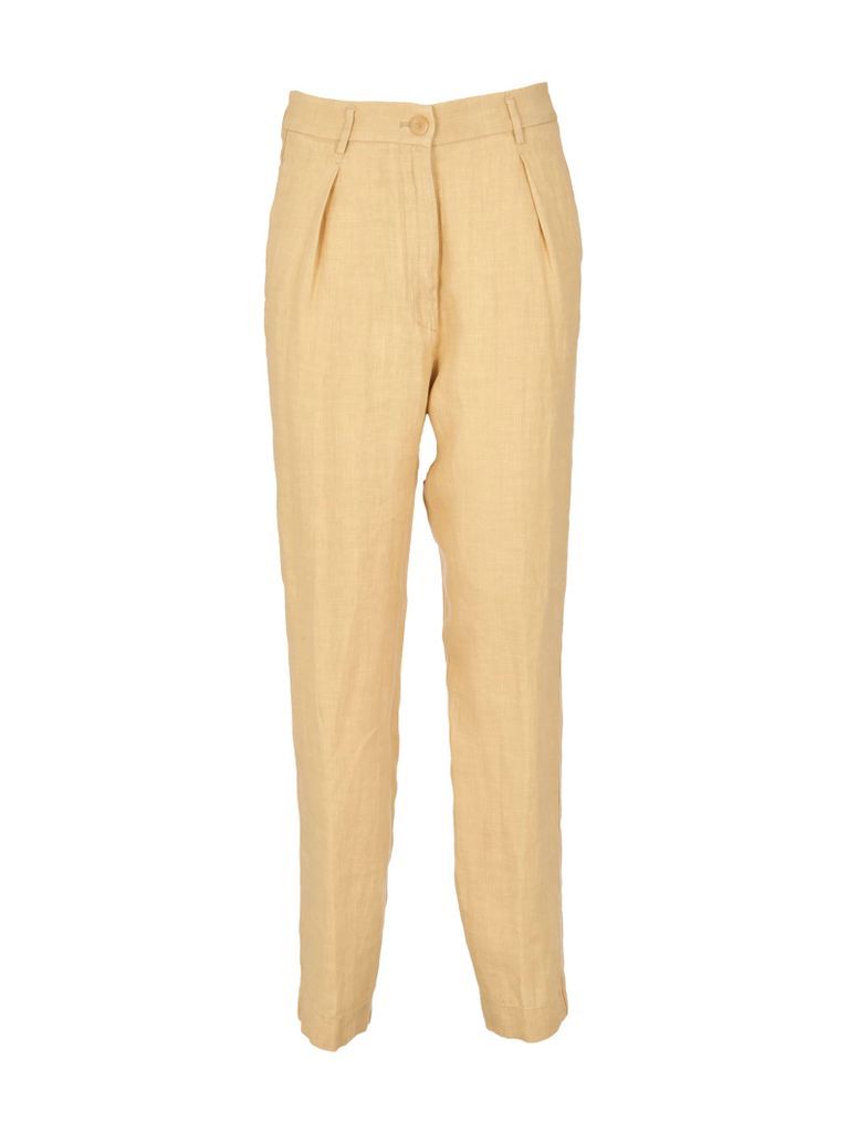 Forte_Forte Button Fitted Trousers