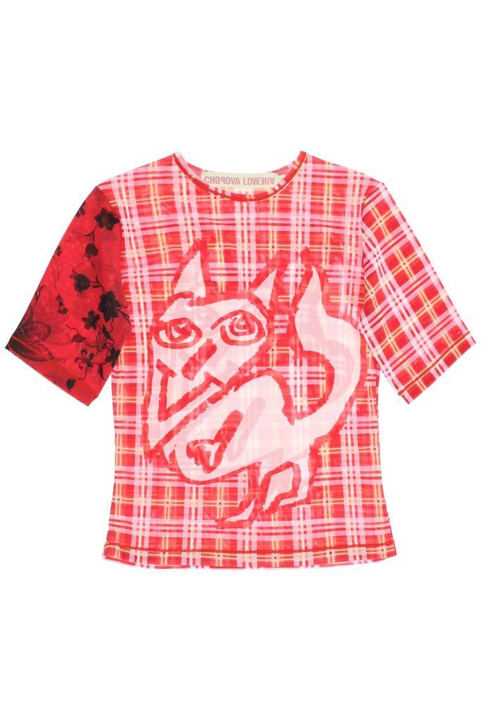 Fox Dog Short Sleeve Mesh Top