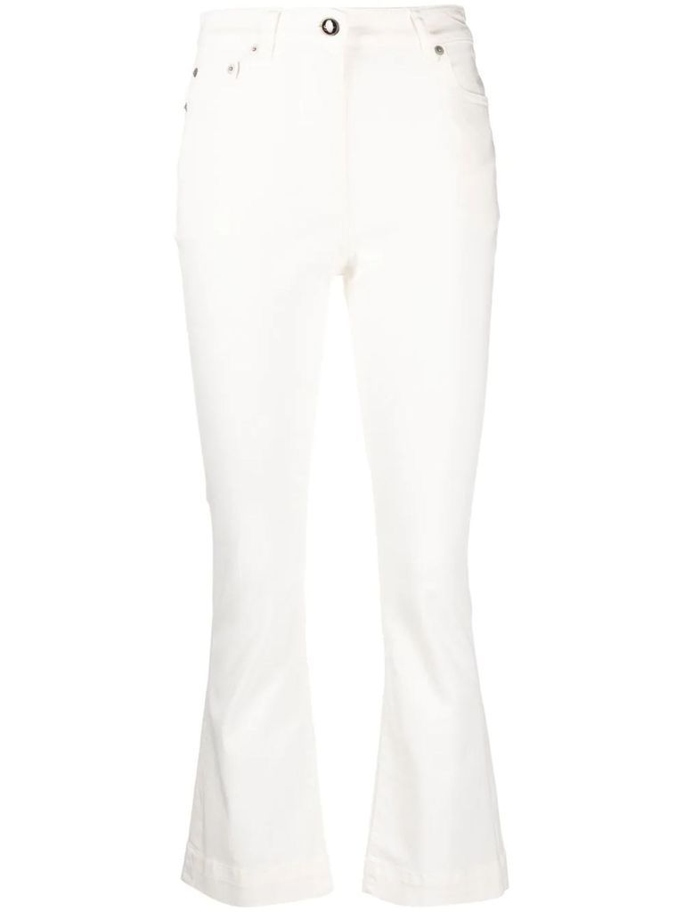 Frederick White Cotton Cropped Jeans