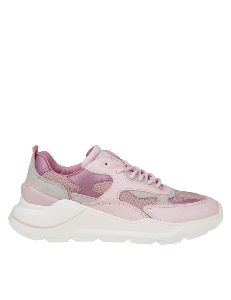 Fuga Mono Sneakers In Pink Leather And Fabric
