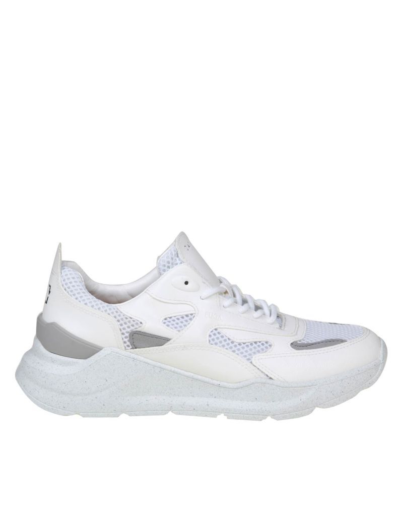 Fuga Eco-Vegan Sneakers In White Leather And Fabric