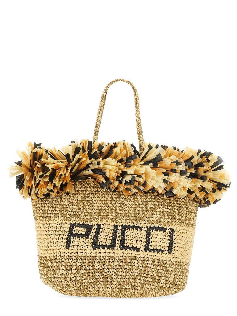 Fringed Tote Bag With Logo