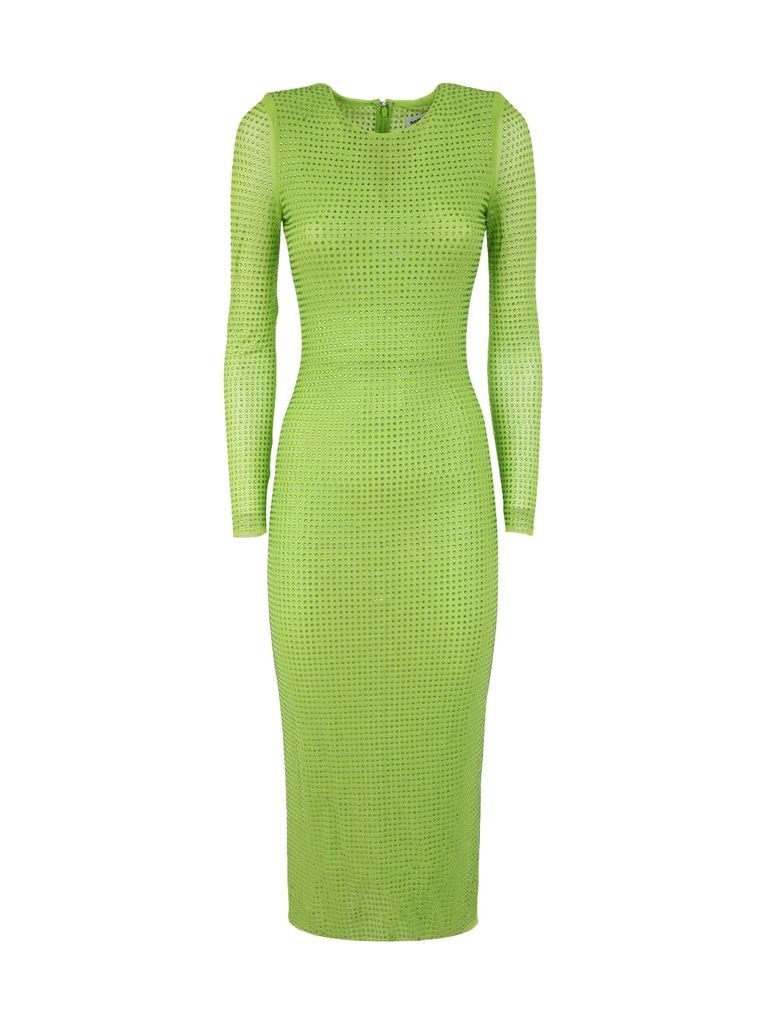 Green Hot Fix Midi Dress