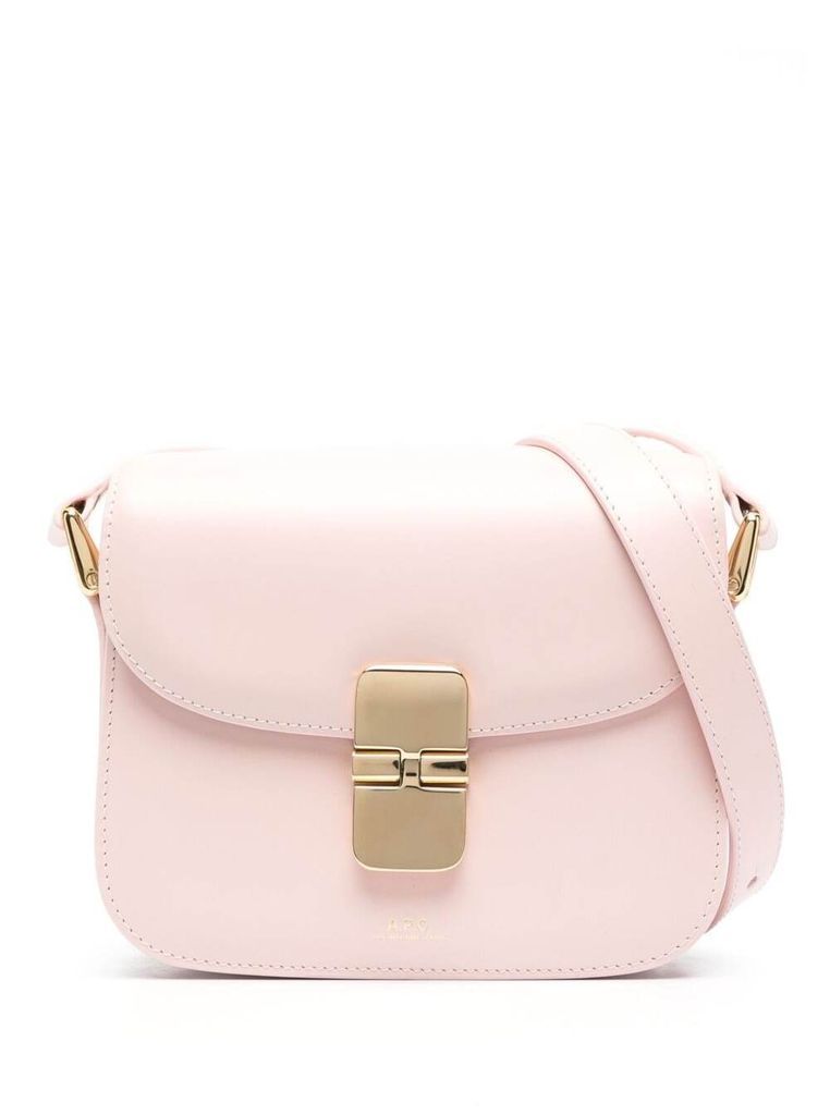 Grace Mini Pink Leather Crossbody Bag Woman