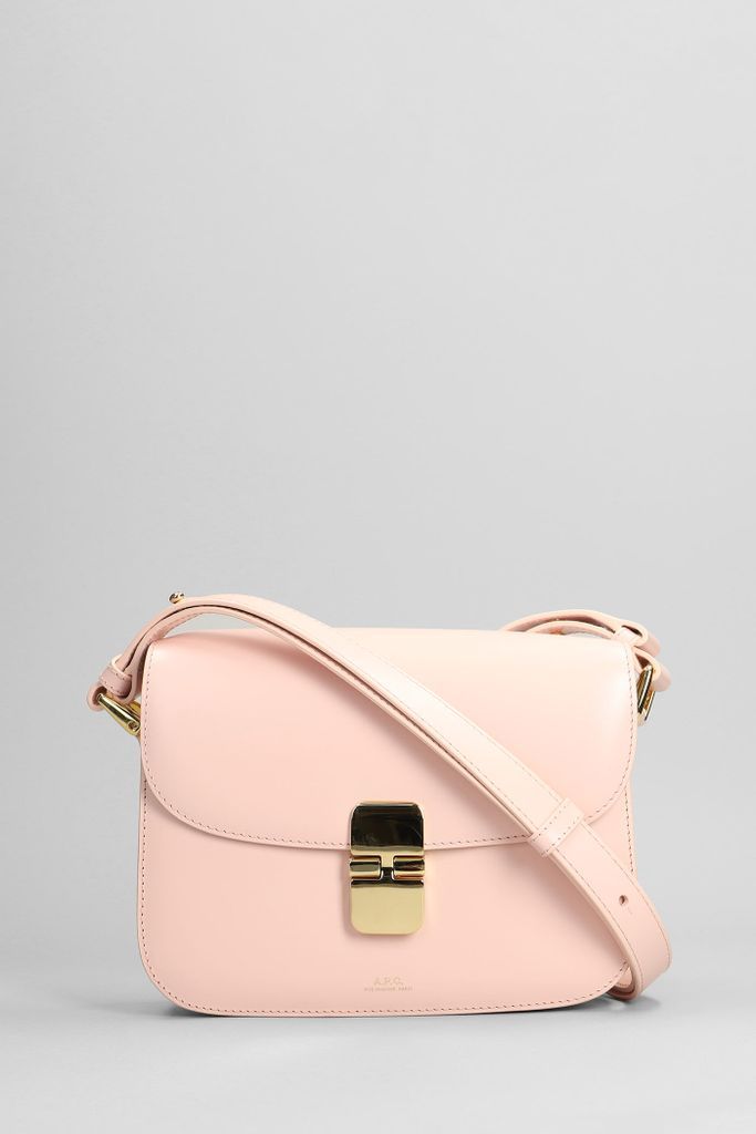 Grace Shoulder Bag In Rose-Pink Leather