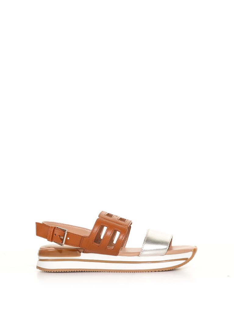 H222 Sandal In Two-Tone Nappa Leather