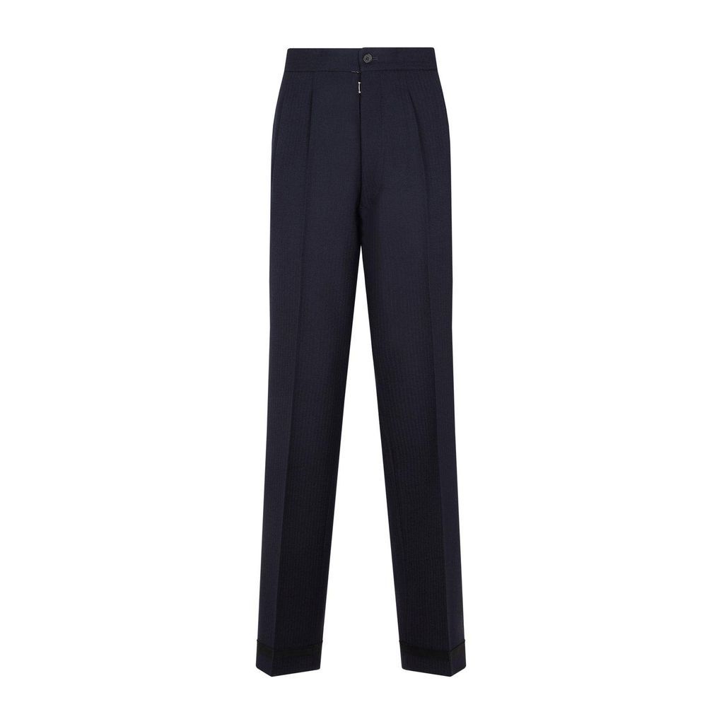 High-Waist Pressed Crease Trousers