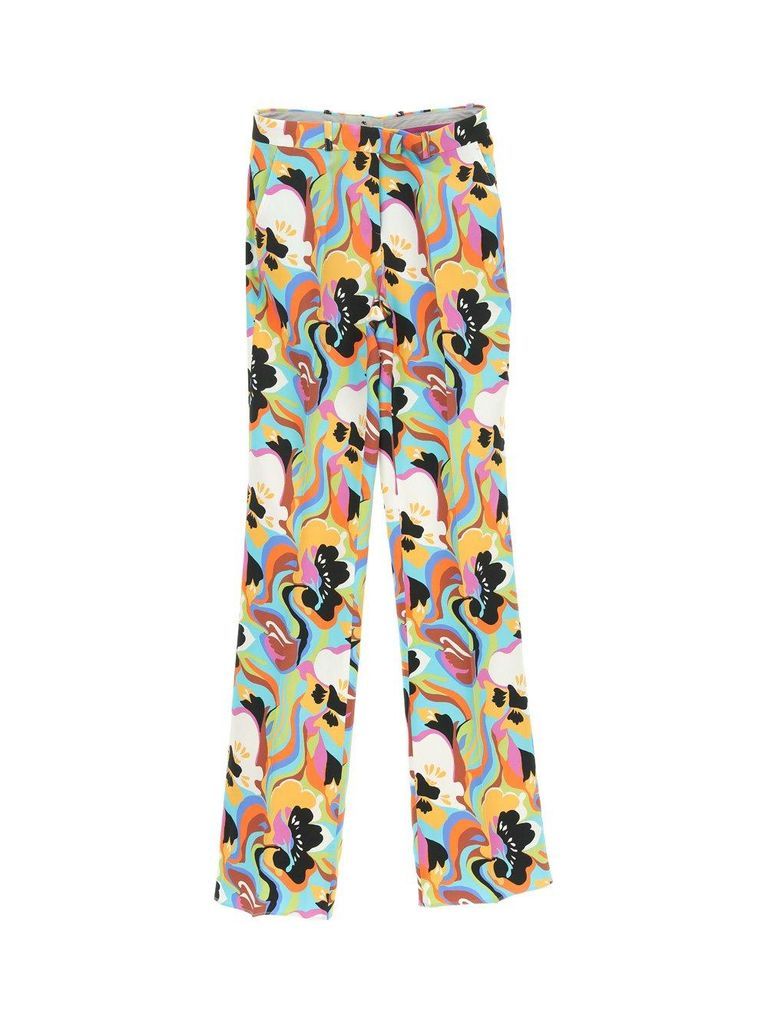 High Waist Floral Printed Trousers