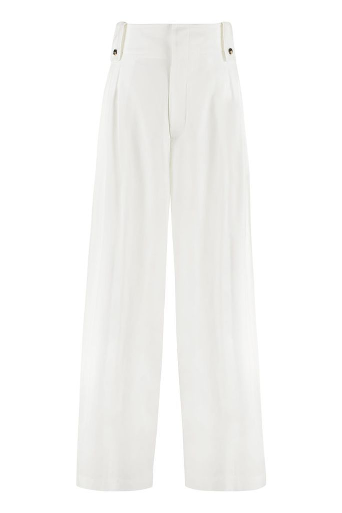 High-Waist Tapered-Fit Trousers