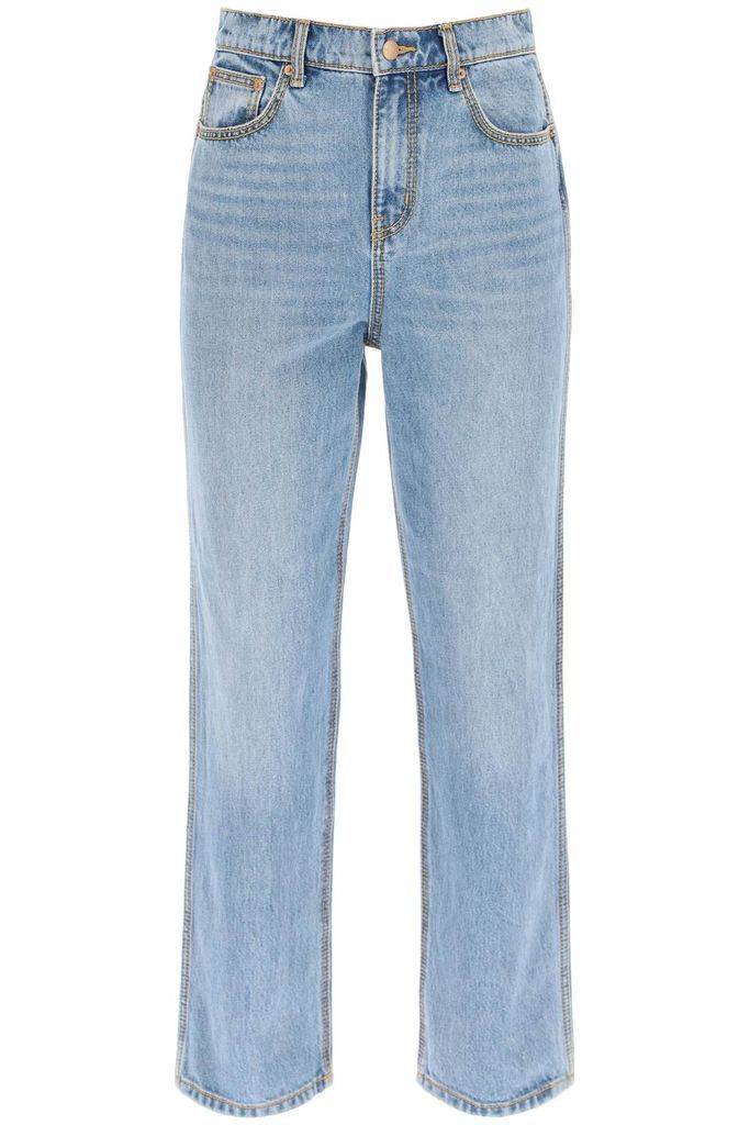 High-Waisted Straight-Cut Jeans
