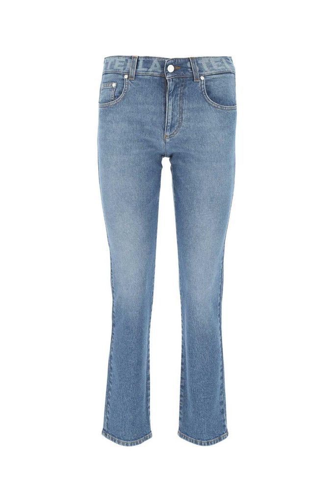 High-Waist Slim-Cut Jeans