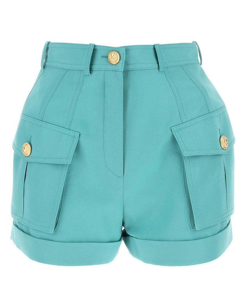 High-Waisted Cargo Pockets Shorts