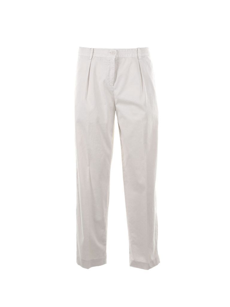 High-Waisted Trousers With Turn-Ups