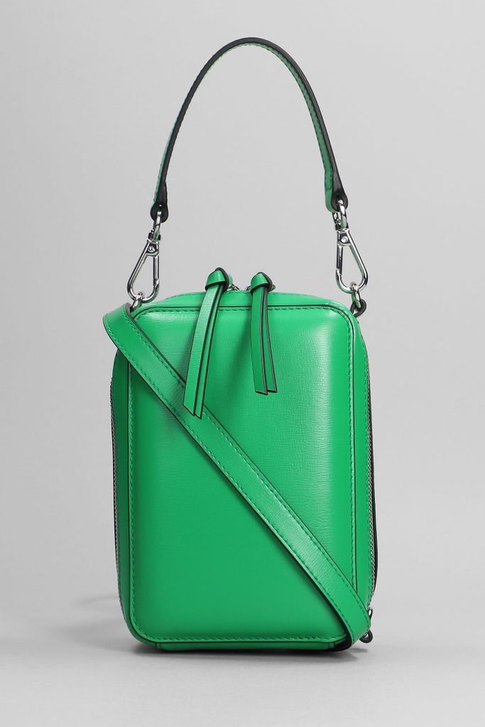 Hand Bag In Green Leather