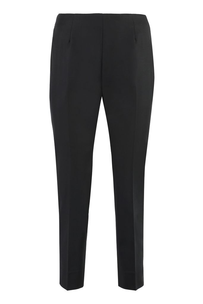 High-Rise Cotton Trousers