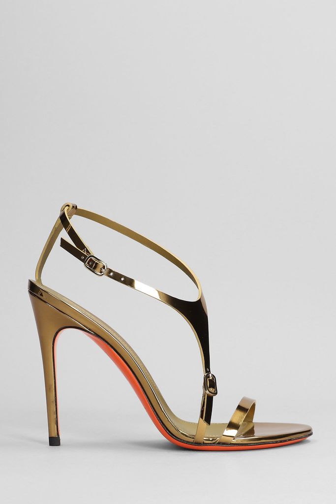 Hinata Sandals In Gold Leather
