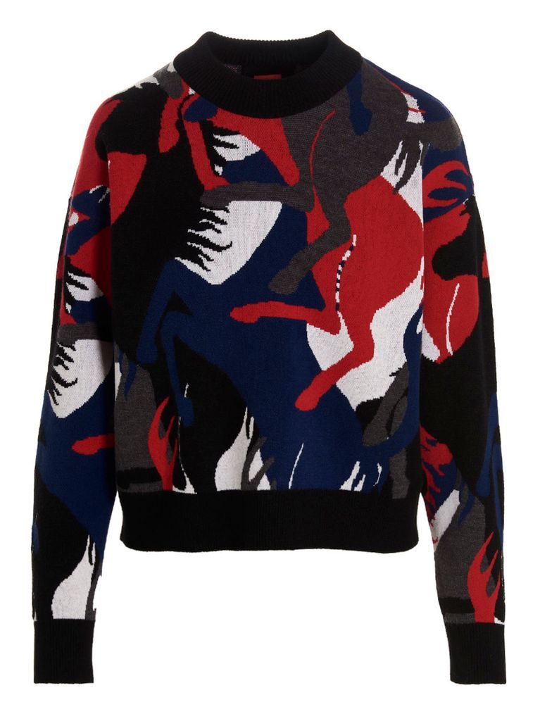 Hybrid Capsule Jacquard Camouflage Sweater