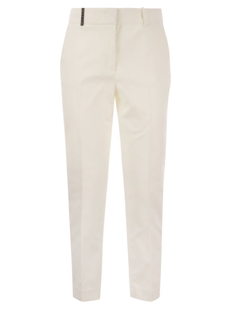 Iconic Fit Trousers In Comfort Cotton Satin