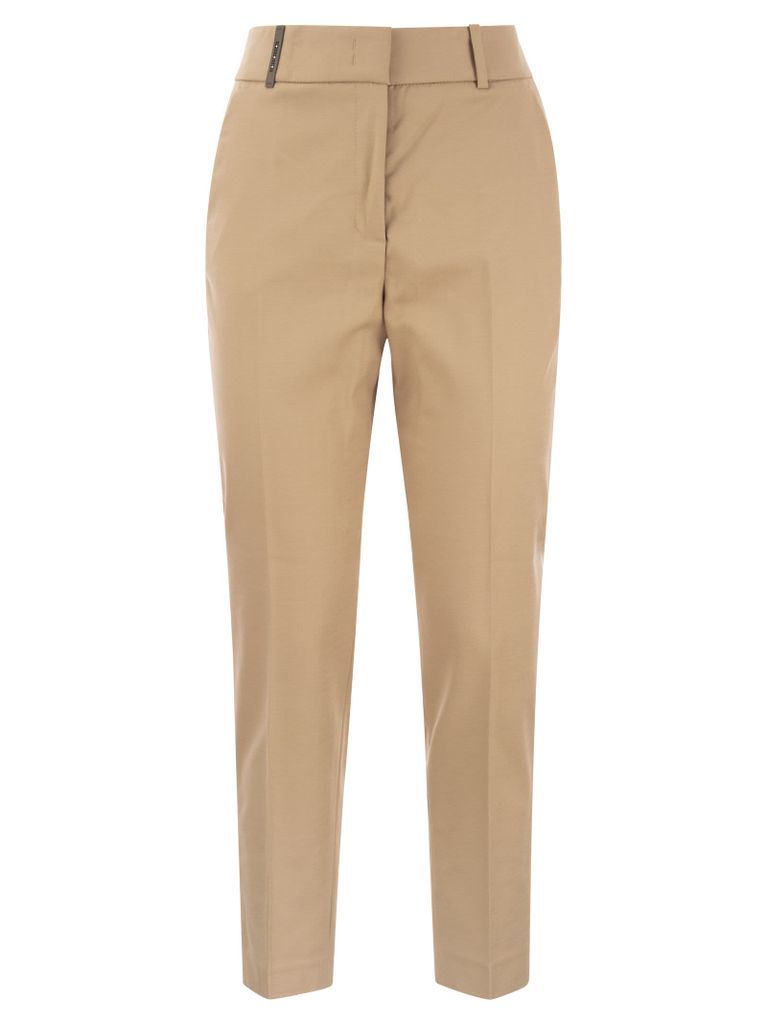 Iconic Fit Trousers In Comfort Cotton Satin