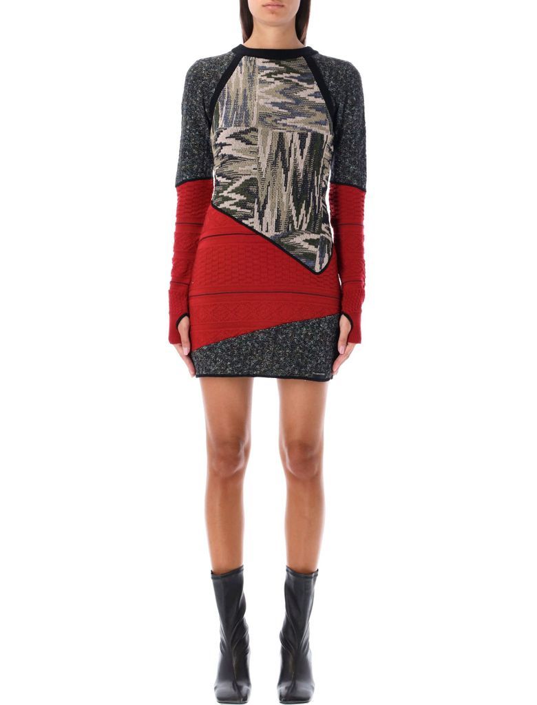 Knit Melange Hybryd Short Dress